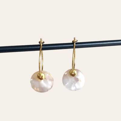 Earrings | Circle pearl