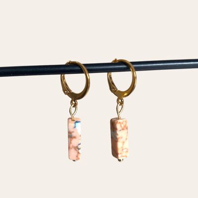 Boucles d'oreilles | marbre de pêche