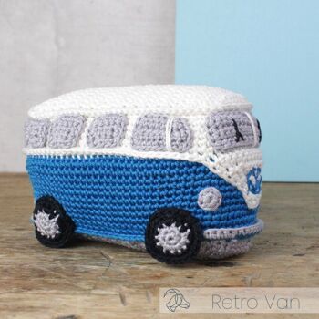 Kit de crochet DIY - Bus rétro bleu 1