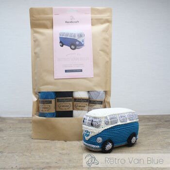 Kit de crochet DIY - Bus rétro bleu 2