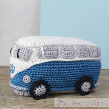 Kit de crochet DIY - Bus rétro bleu 3