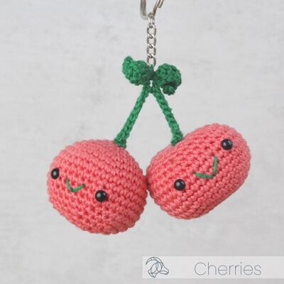 DIY Crochet Kit - Bag Hanger Cherries