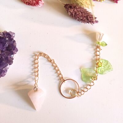 Handmade Pendulum Fairy Quartz Rose