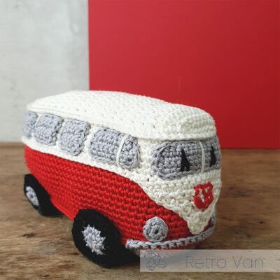 DIY Crochet Kit - Retro Bus Red