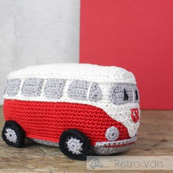 Kit de crochet DIY - Bus rétro rouge 2