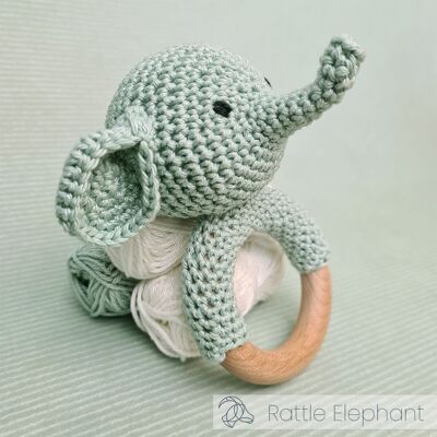 Kit de crochet DIY - Hochet Éléphant