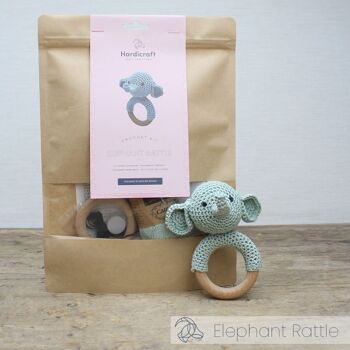 Kit de crochet DIY - Hochet Éléphant 2