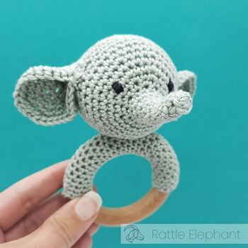 Kit de crochet DIY - Hochet Éléphant 3