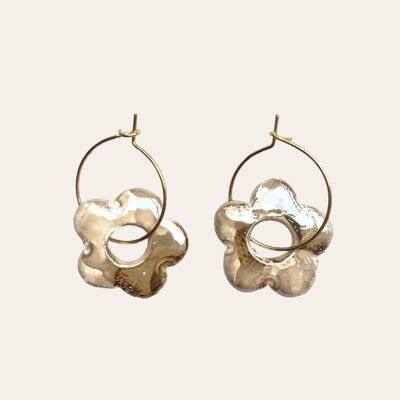 Boucles d'oreilles | fleur grecque nue