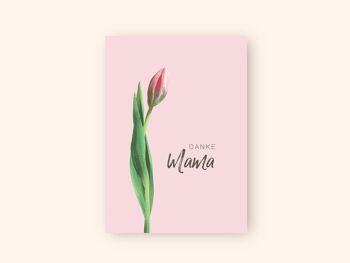 Carte fête des mères "Tulipe" A6 Carte fête des mères Merci maman 1