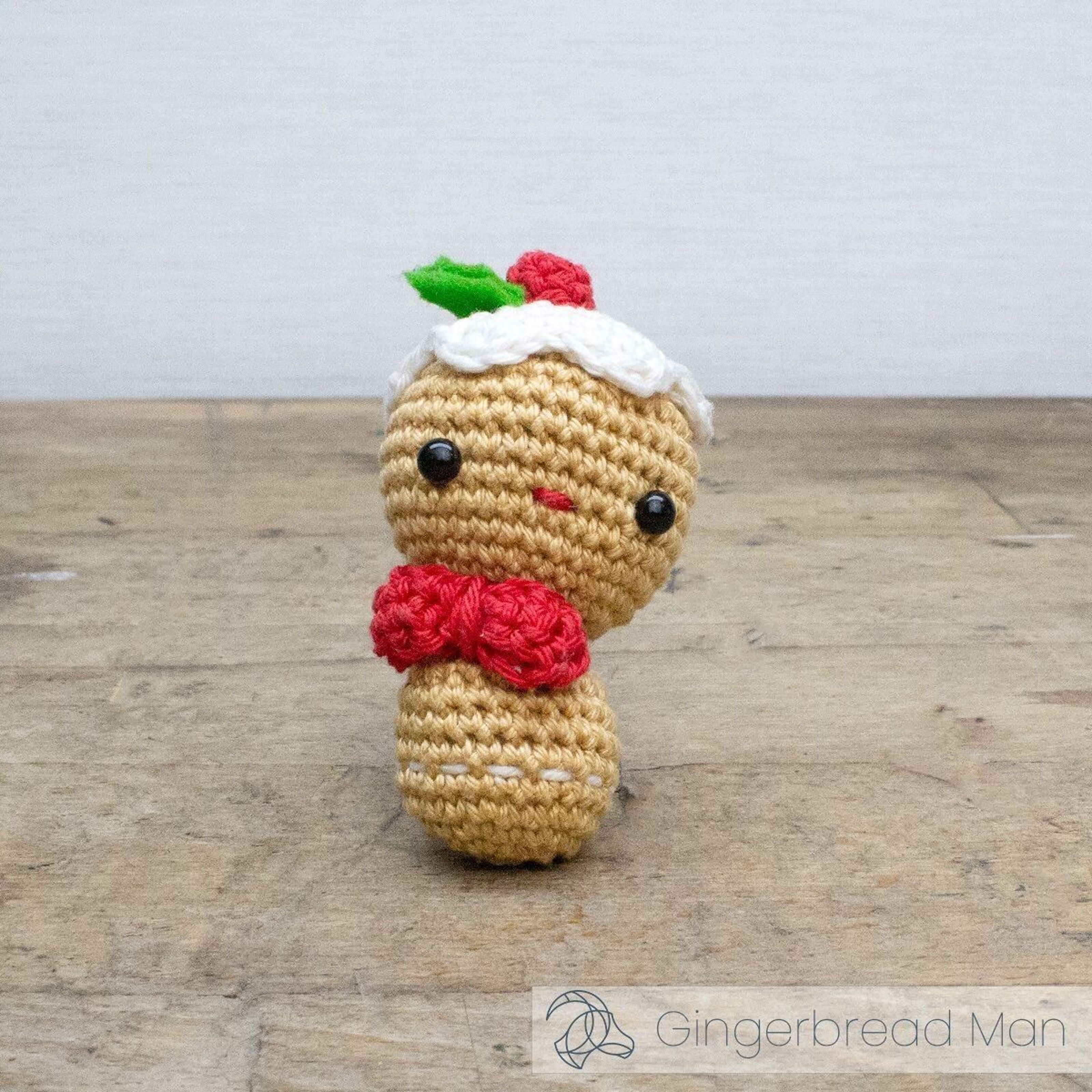 Mini Gingerbread Man DIY Crochet Kit - Sealed with a Kiss