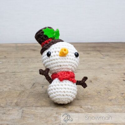 Kit de crochet DIY - Mini bonhomme de neige
