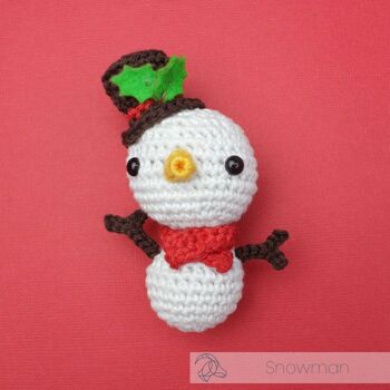 Kit de crochet DIY - Mini bonhomme de neige 3
