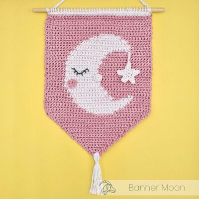 Kit de crochet DIY - Support mural Lune