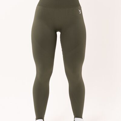 Grenzenlose nahtlose Leggings – Olive Fade