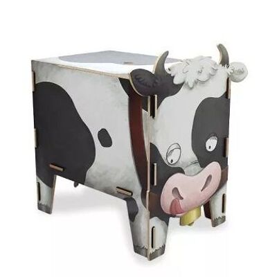 Stool four-legged - cow made of wood