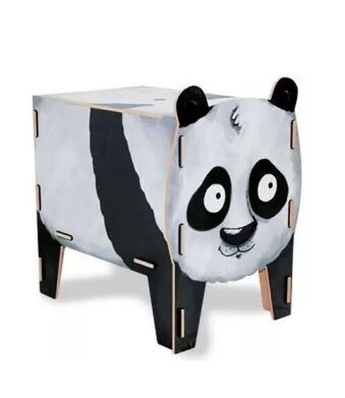 Hocker Vierbeiner - Panda aus Holz