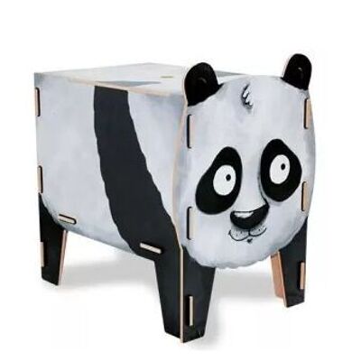 Hocker Vierbeiner - Panda aus Holz