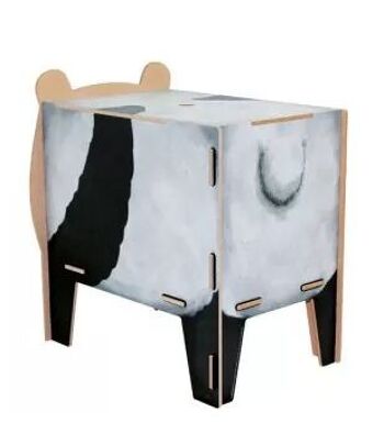 Tabouret à quatre pieds - Panda en bois 2