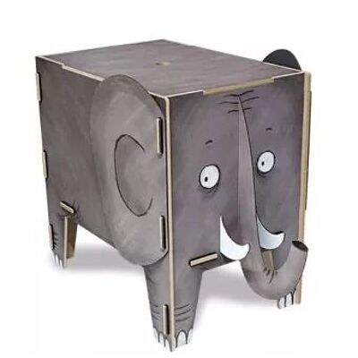 Stool four-legged - elephant made of wood