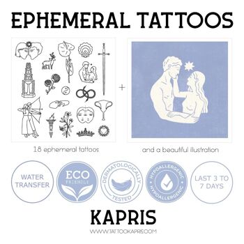 Tatuajes Temporales - Amor - 18 tatuajes temporales + 1 ilustración 10