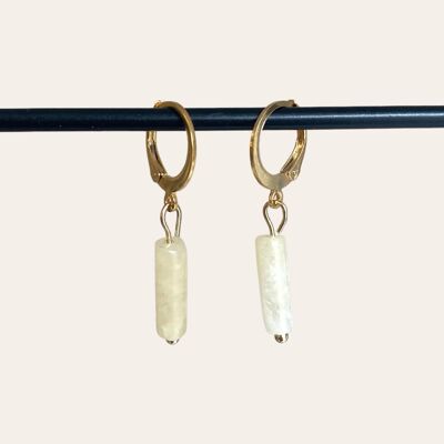 Earrings | Aventurine quartz pearl
