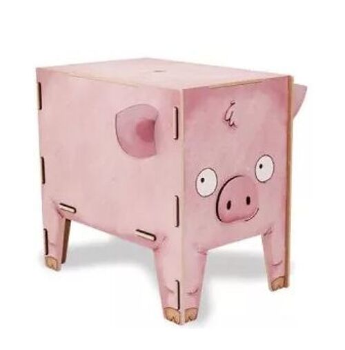 Hocker Vierbeiner - Schwein aus Holz