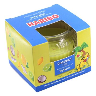 Scented candle in a gift box Haribo Coconut Lime - 85g