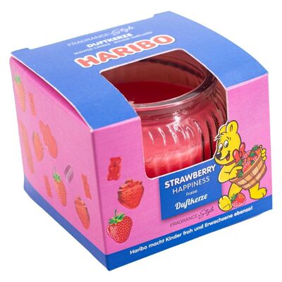 Duftkerze im Geschenkkarton Haribo Strawberry Happiness - 85g