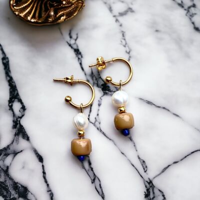 Earrings | pearl nude