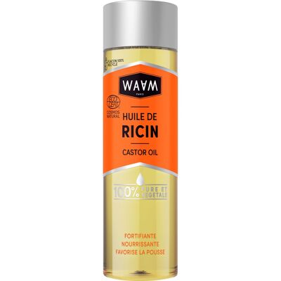 WAAM Cosmetics - Olio di ricino vegetale - 100% puro e naturale - Prima spremitura a freddo - Crescita dei capelli, unghie, ciglia - 75ml