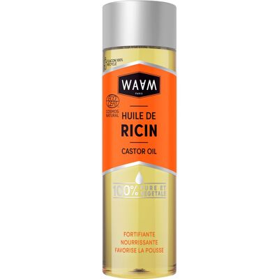 WAAM Cosmetics – Huile végétale de Ricin– 100% pure et naturelle – Première pression à froid – Pousse des cheveux, ongles, cils – 75ml