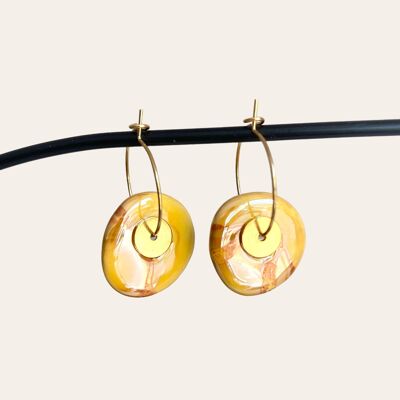 Earrings | Greek ceramic oval