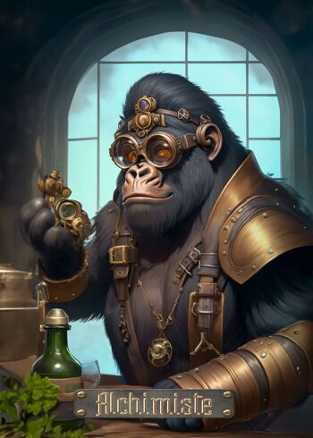 Gorille alchimiste steampunk 1