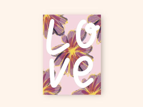 Valentinskarte "Love" A6 Karte zum Valentinstag Liebesgrüße Freundin