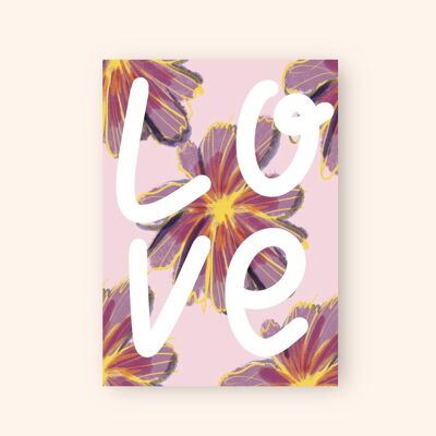 Tarjeta de San Valentín "Love", tarjeta A6 para el Día de San Valentín, saludos de novia