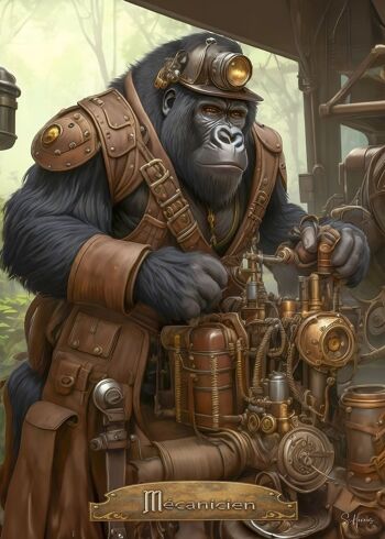 gorille mecanicien steampunk 1
