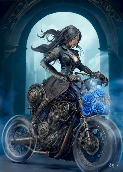 Moto girl steampunk