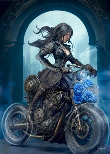 Moto girl steampunk 1