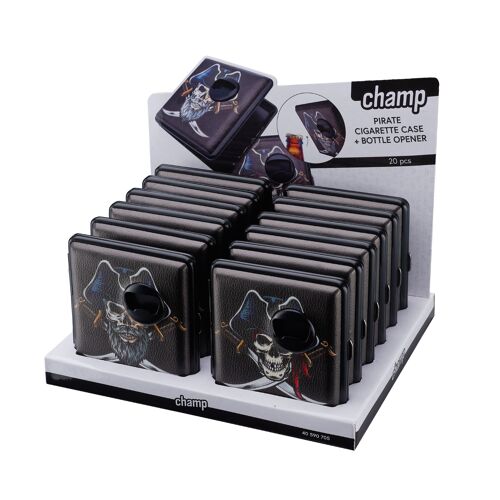 CHAMP PIRATE CIG+BOTTLE OPENER 20PC DL12