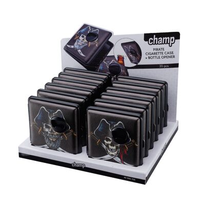 CHAMP PIRATE CIG+ABRIDOR DE BOTELLAS 20PC DL12