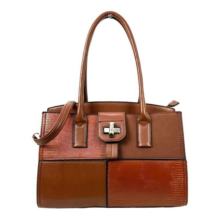 Borsa da donna in materiale sintetico con ampio scomparto frontale. promozione