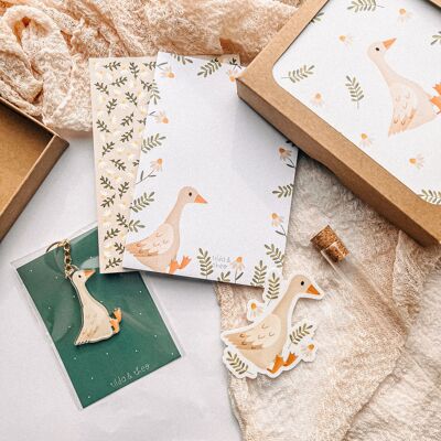 Gift set goose - gift box stationery geese - gift of money