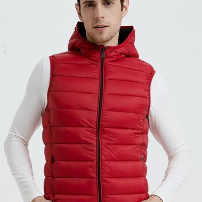 Red light mid-season sleeveless down jacket