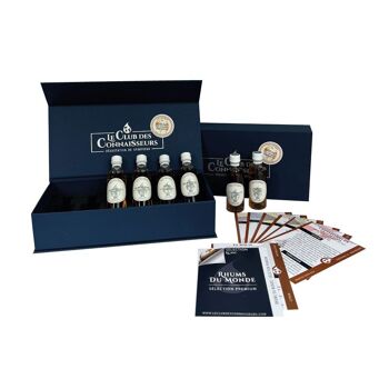 Coffret Dégustation Rhum du Monde PREMIUM - 6 x 40 ml Fiches de Dégustation Incluses - Coffret Cadeau Premium Prestige - En Solo ou en Duo 1