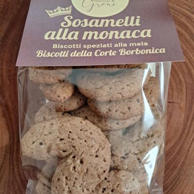 Sosamelli alla monaca - biscotti speziati alle mandorle, mela, canditi e cannella confezione da 200g