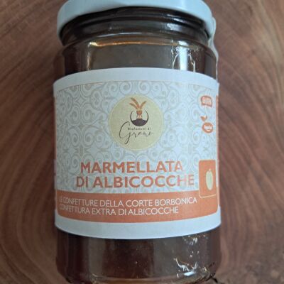 Marmellata di albicocche - confettura di albicocche e mandorla confezione da 330g