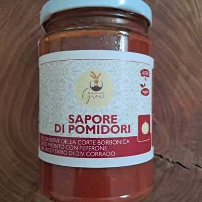 Sapore di pomidori secondo Vincenzo Corrado - sugo pronto di pomodoro con peperone barattolo da 300g