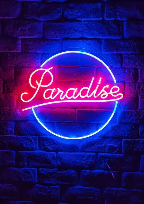 OHNO Woonaccessoires Neon Sign - Paradise - Neon Verlichting - Rood