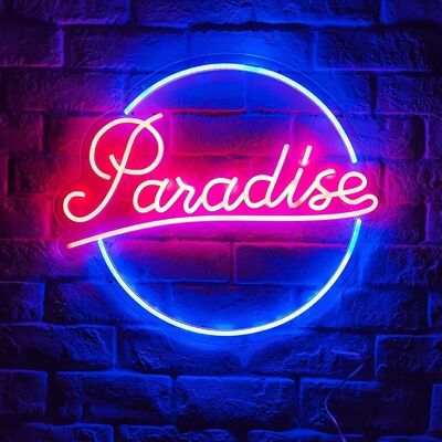 OHNO Woonaccessoires Neon Sign - Paradise - Neon Verlichting - Rood